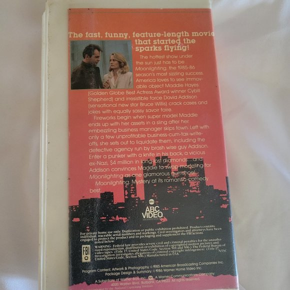 MoonLighting Vintage 1985 Original VHS ABC Video - Picture 2 of 5